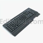 Ergonomic Black Gaming Keyboard with Macro Keys