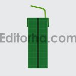 Juice Carton Box with Straw Mockup7