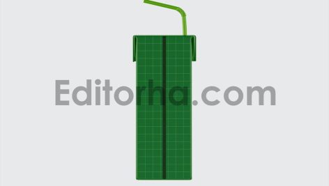 Juice Carton Box with Straw Mockup7