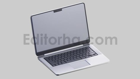 Laptop with open screen