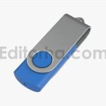 Swivel USB Drive - Blue & Silver