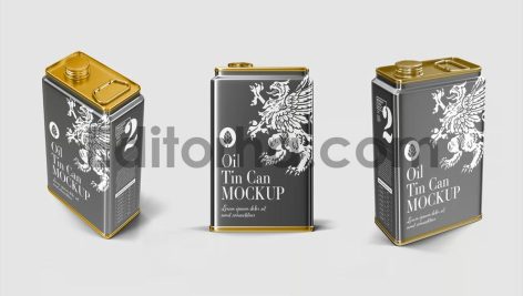 Vintage Oil Tin Can Mockup4