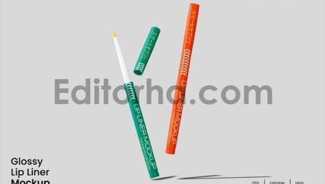 Glossy Lip Liner Mockup